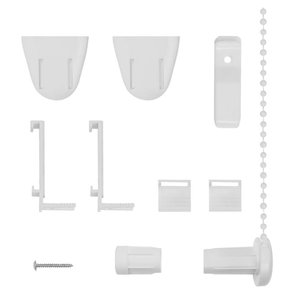 LICHTBLICK Klemmträger und Zubehör Montage-Set für Rollo weiß 11 Packstücke