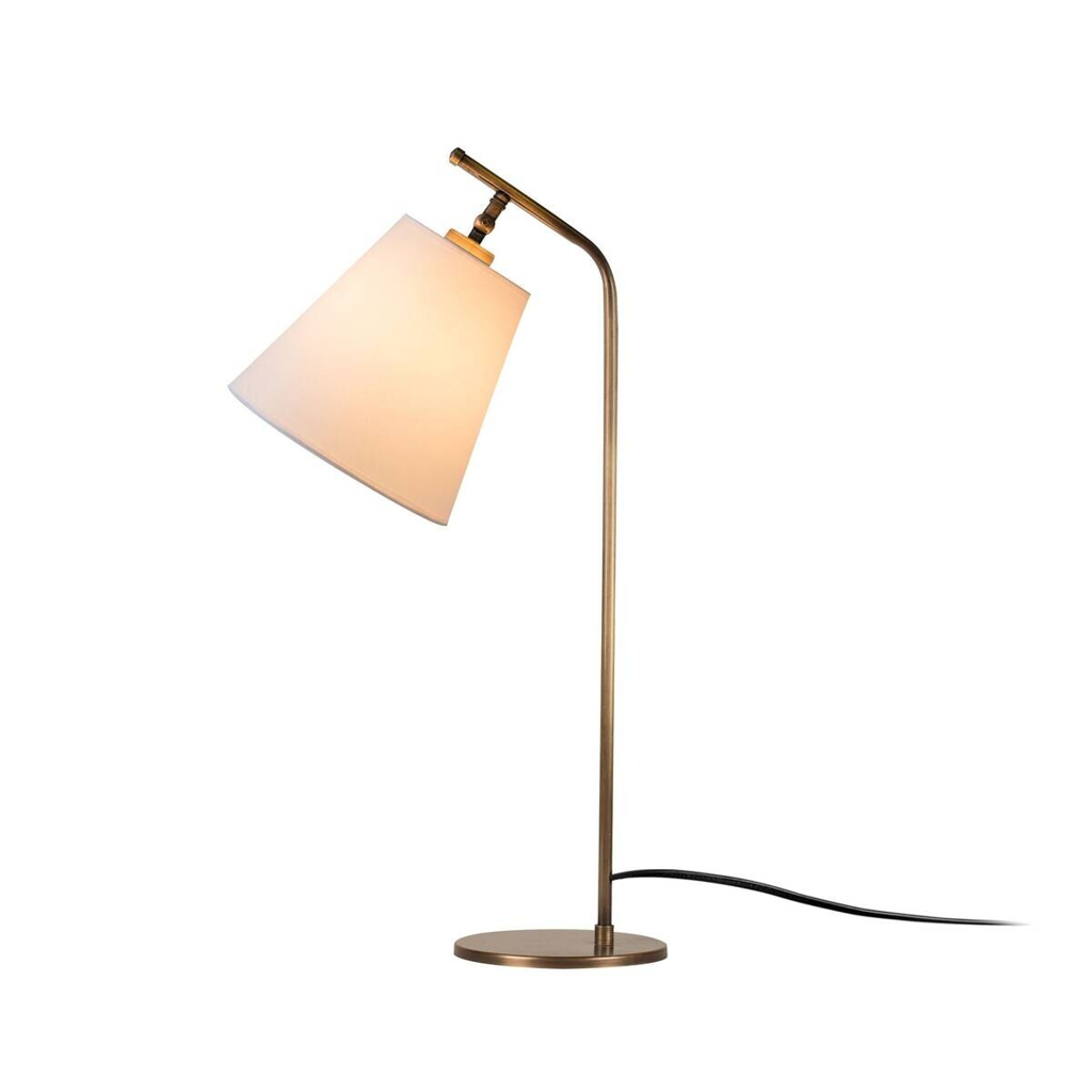 Opviq Tischleuchte weiß Metall B/H/L: ca. 28x67x16 cm E27 1 Brennstellen