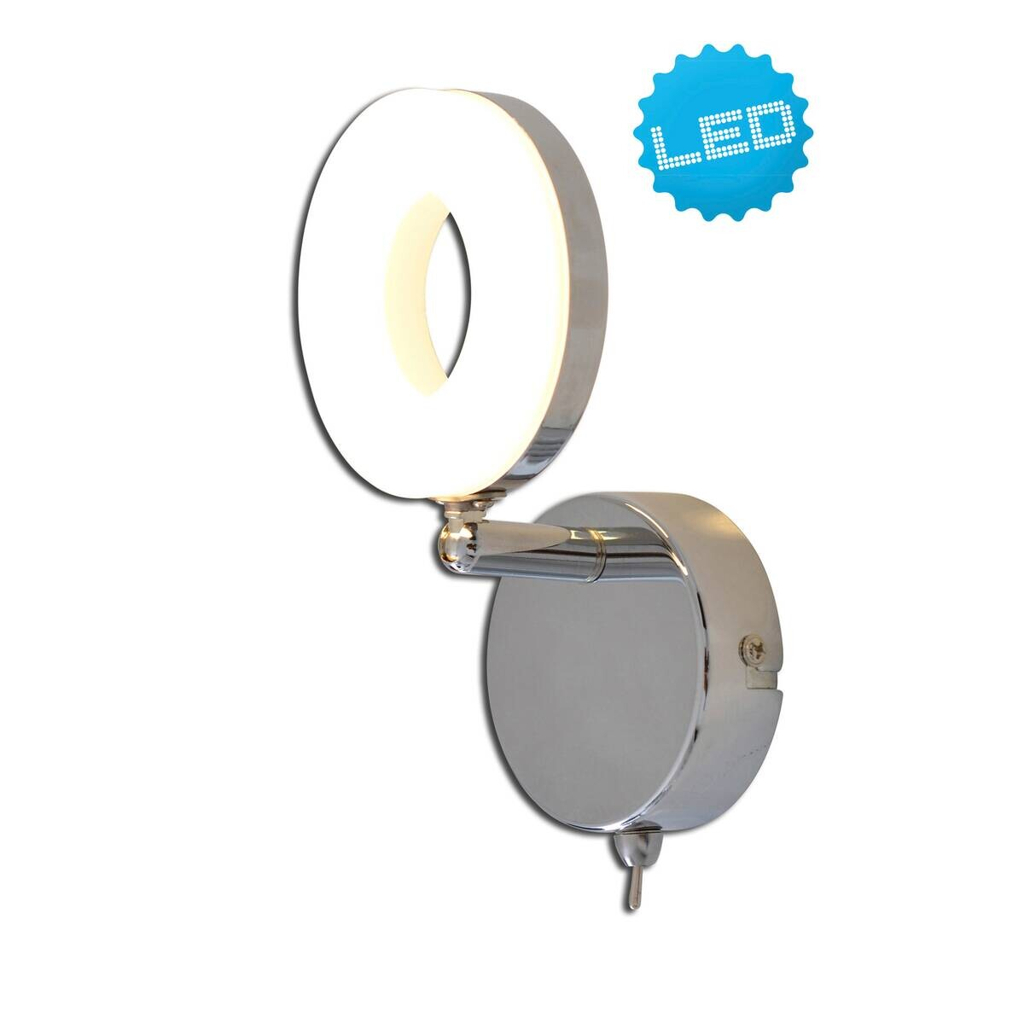 Näve Leuchten LED-Spot Chrom Kunststoff Metall B/H/T: ca. 9x15x9 cm 1 Brennstellen