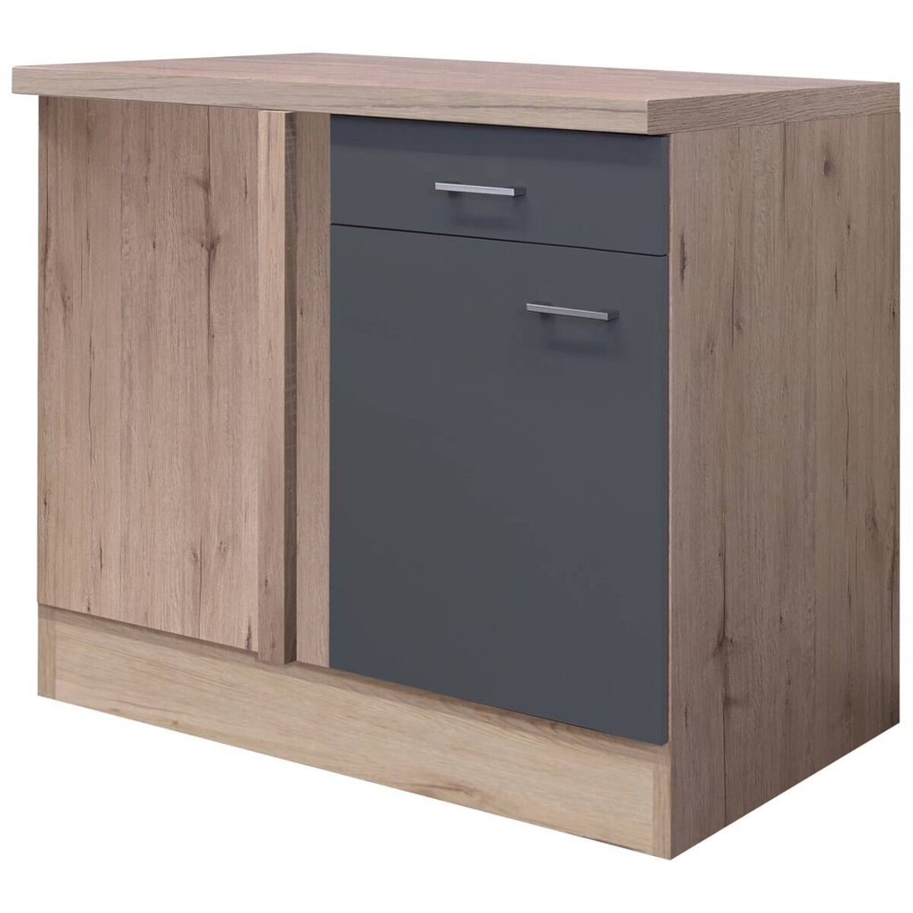 Eckunterschrank Morena grau matt B/H/T: ca. 110x85x60 cm