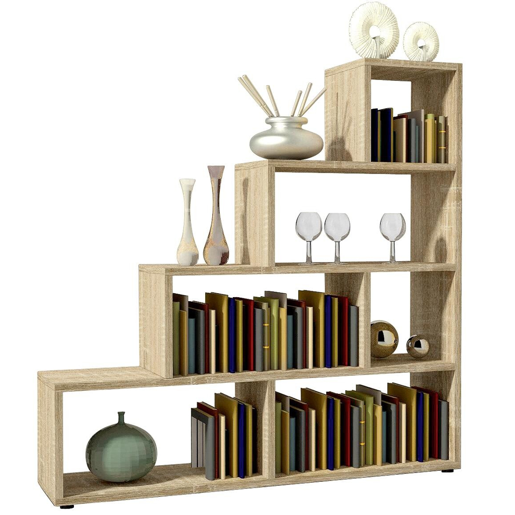 Stufenregal Vico 3 Eiche Sonoma Nachbildung B/H/T: ca. 148x149x33 cm