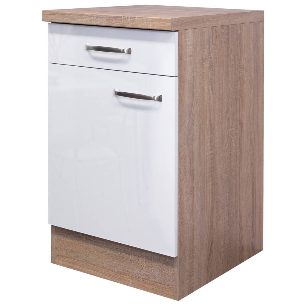 Unterschrank Valero weiß Hochglanz B/H/T: ca. 50x86x60 cm