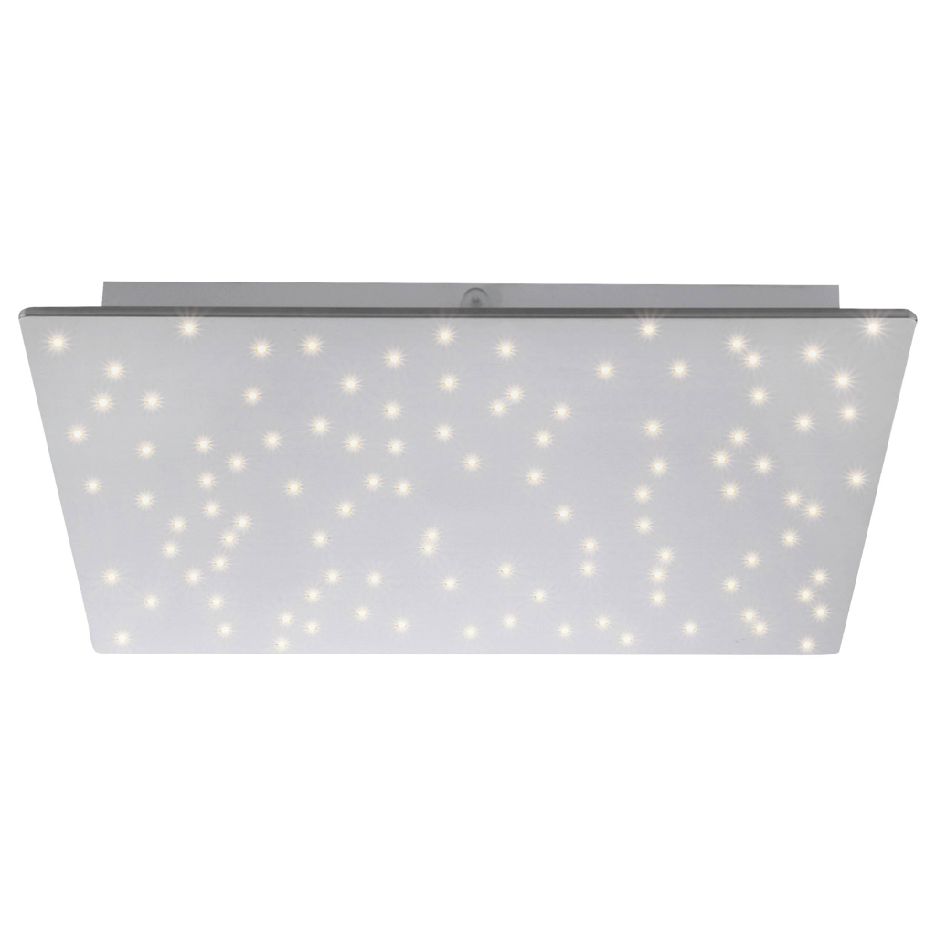 Just Light Deckenleuchte PN14671-55 Sparkle stahlfarbig Aluminium Stahl Kunststoff B/H/L: ca. 45x4x45 cm