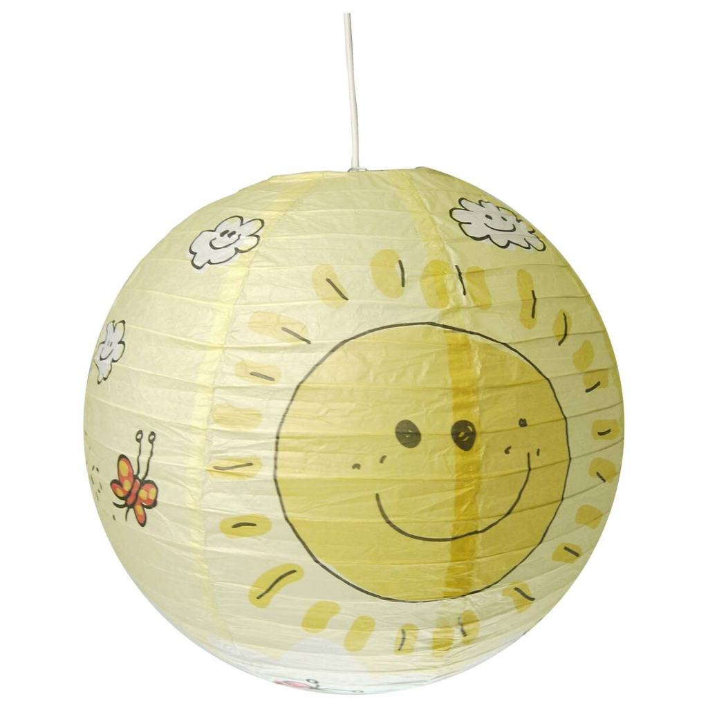 Niermann Pendelleuchte Sunny gelb Papier D: ca. 40 cm