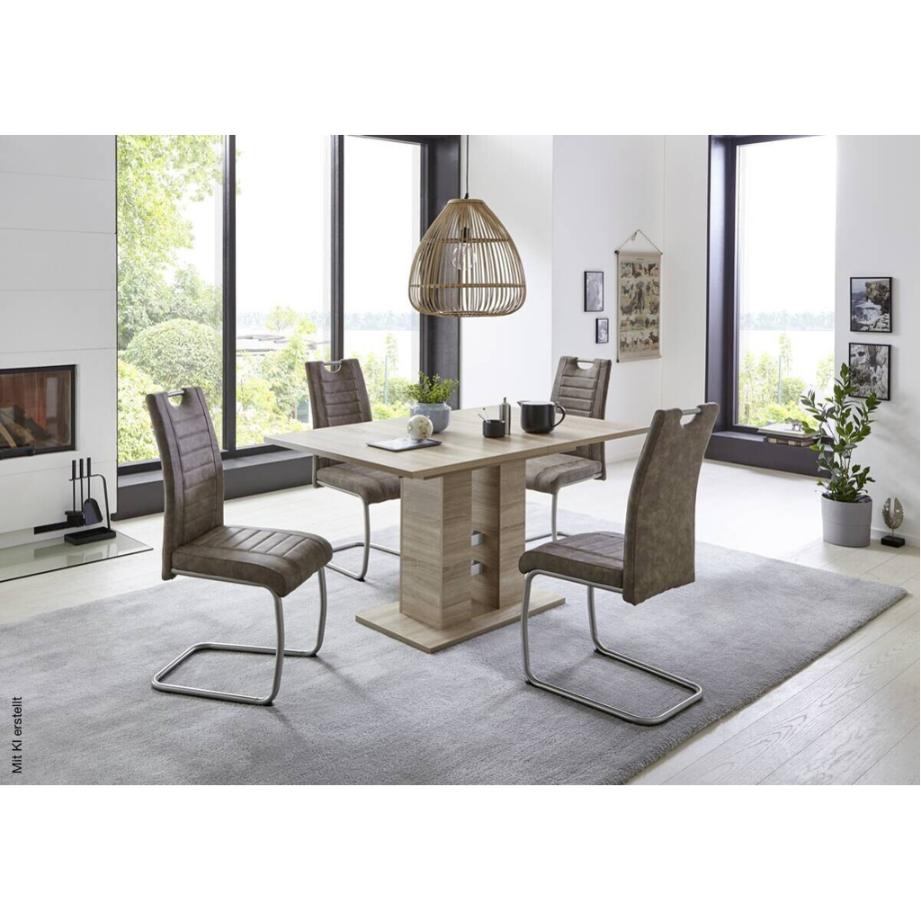Essgruppe Ulla Eiche schlamm Holzwerkstoff B/H/T: ca. 220x76x90 cm