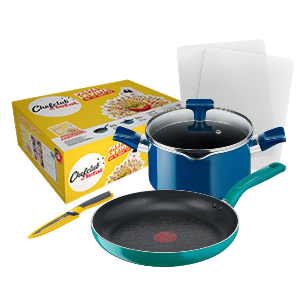 Tefal Kochgeschirrset Pasta La Vista mehrfarbig Aluminium 6 tlg.