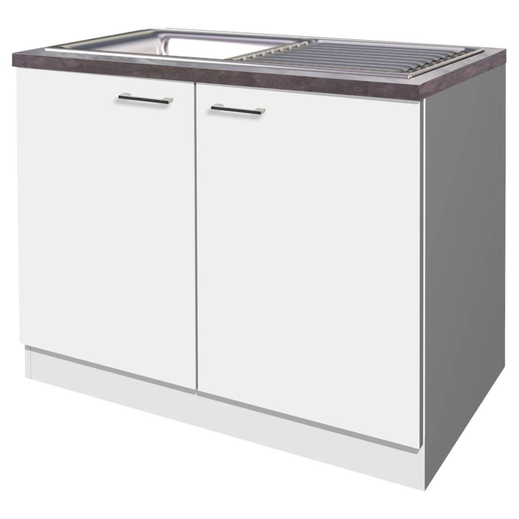 Spülenschrank Lucca weiß matt B/H/T: ca. 100x85x60 cm