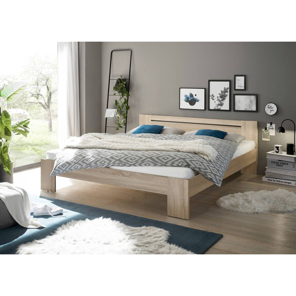 Futonbett Cannes Eiche Sonoma Nachbildung Liegefläche B/L: ca. 180x200 cm