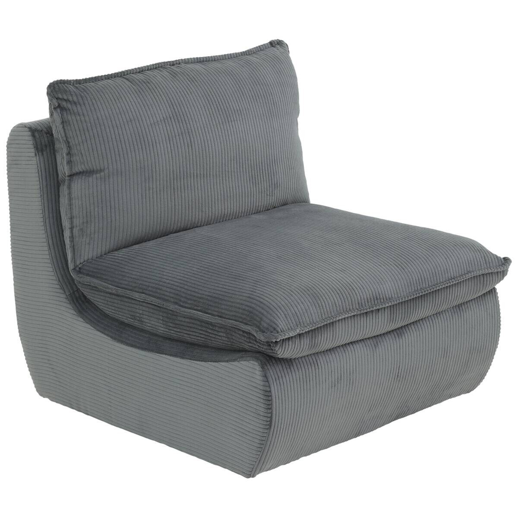 Sessel Rhodos dunkelgrau Microfaser B/H/T: ca. 74x77x87 cm