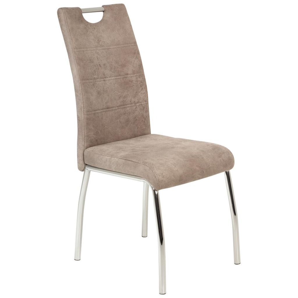 Stuhl Susi 2er Set beige Vintage Microfaser B/H/T: ca. 44x98x61 cm