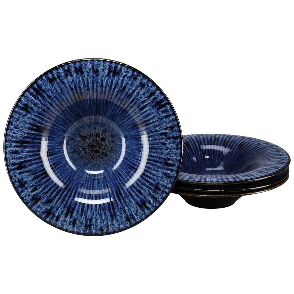Teller blau Steinzeug D: ca. 30,5 cm