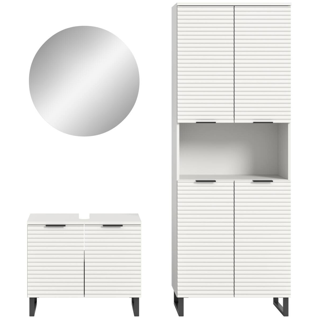 xonox.home Badblock Riff weiß B/H/T: ca. 155x193x34 cm 510858000