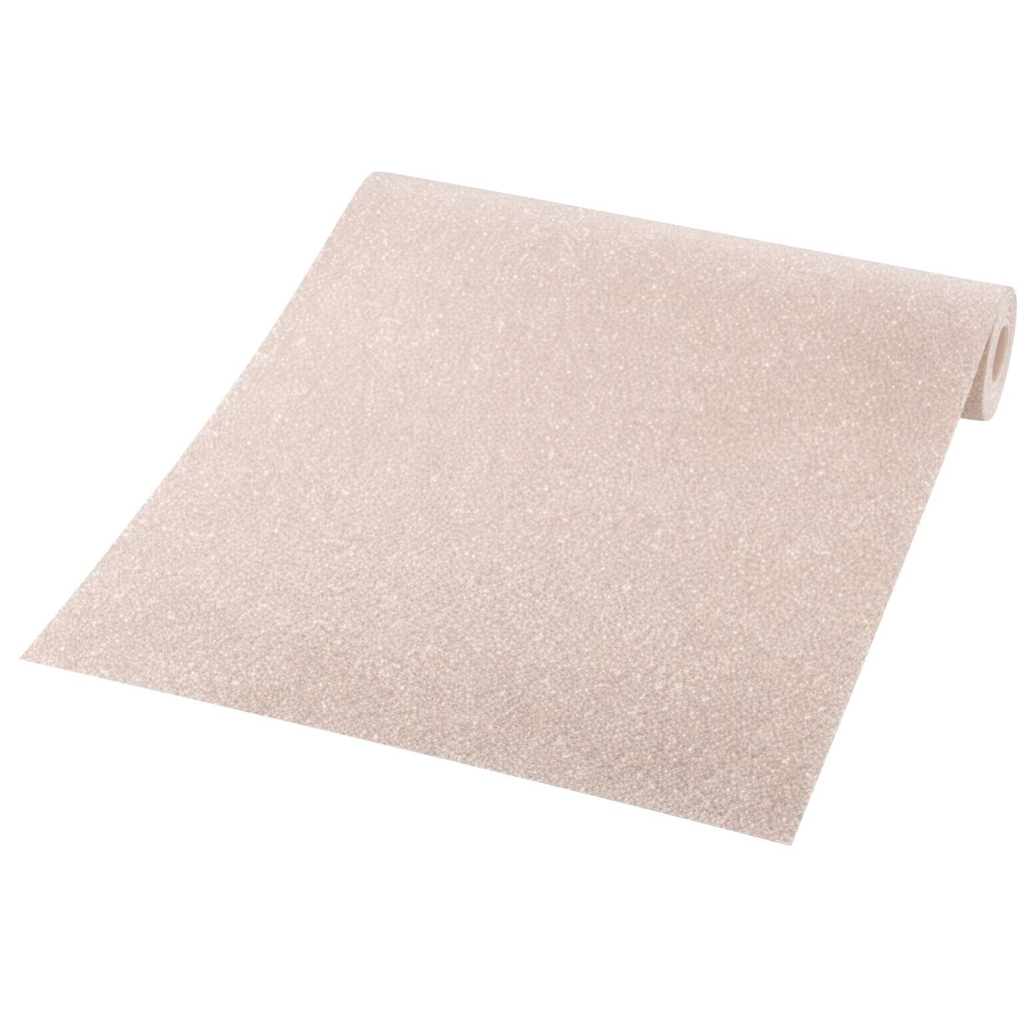 Vliestapete Uni beige B/L: ca. 53x1005 cm glitzernd