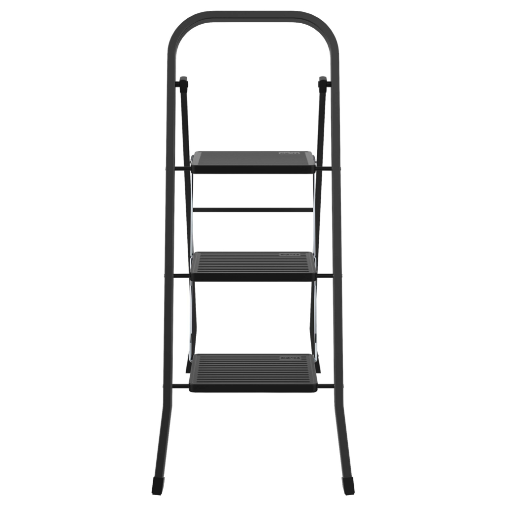 Axentia Klapptritt schwarz Stahl B/H/L: ca. 70x104x47 cm