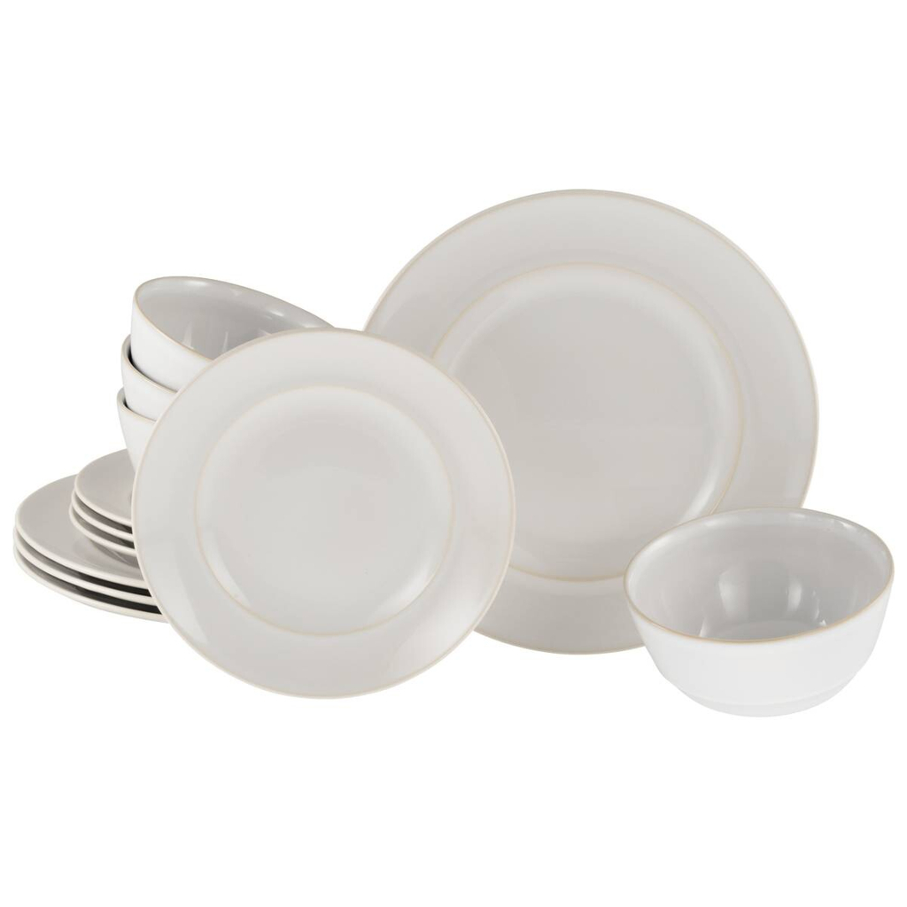 CreaTable Tafelservice ANTIQUE sand Steinzeug 12 tlg.
