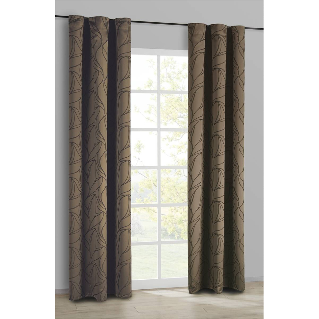 Kombivorhang Monte Carlo taupe B/L: ca. 140x245 cm