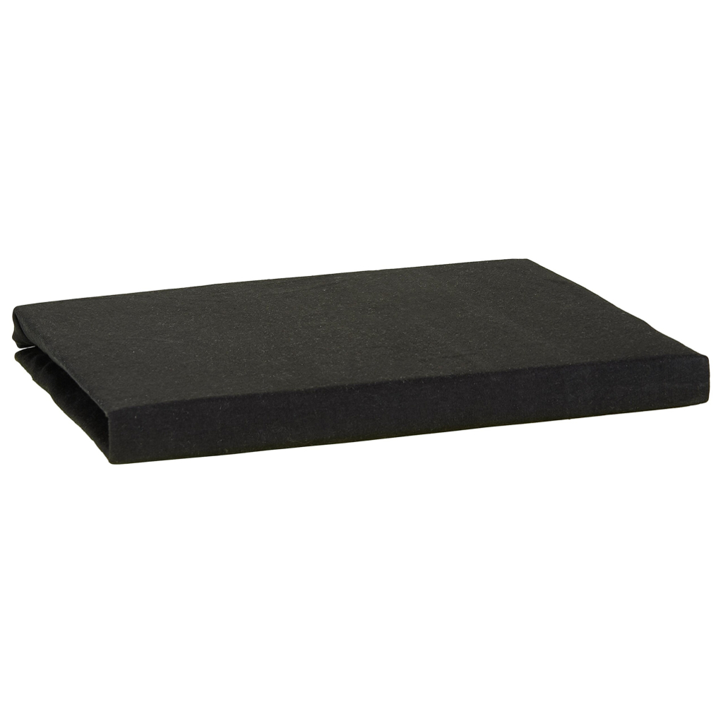 Jersey Spannbetttuch schwarz Baumwolle B/L: ca. 180x200 cm