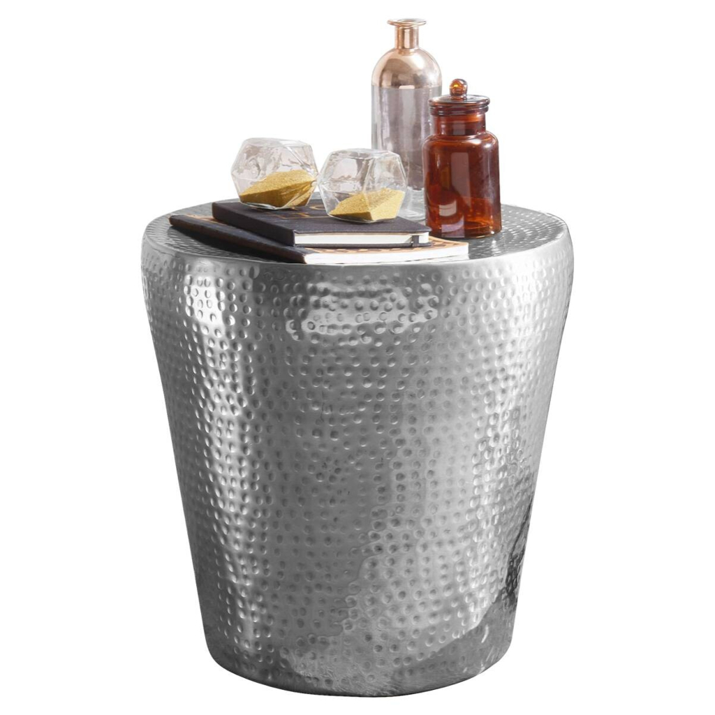 Beistelltisch silber Aluminium B/H/T: ca. 41x41x41 cm