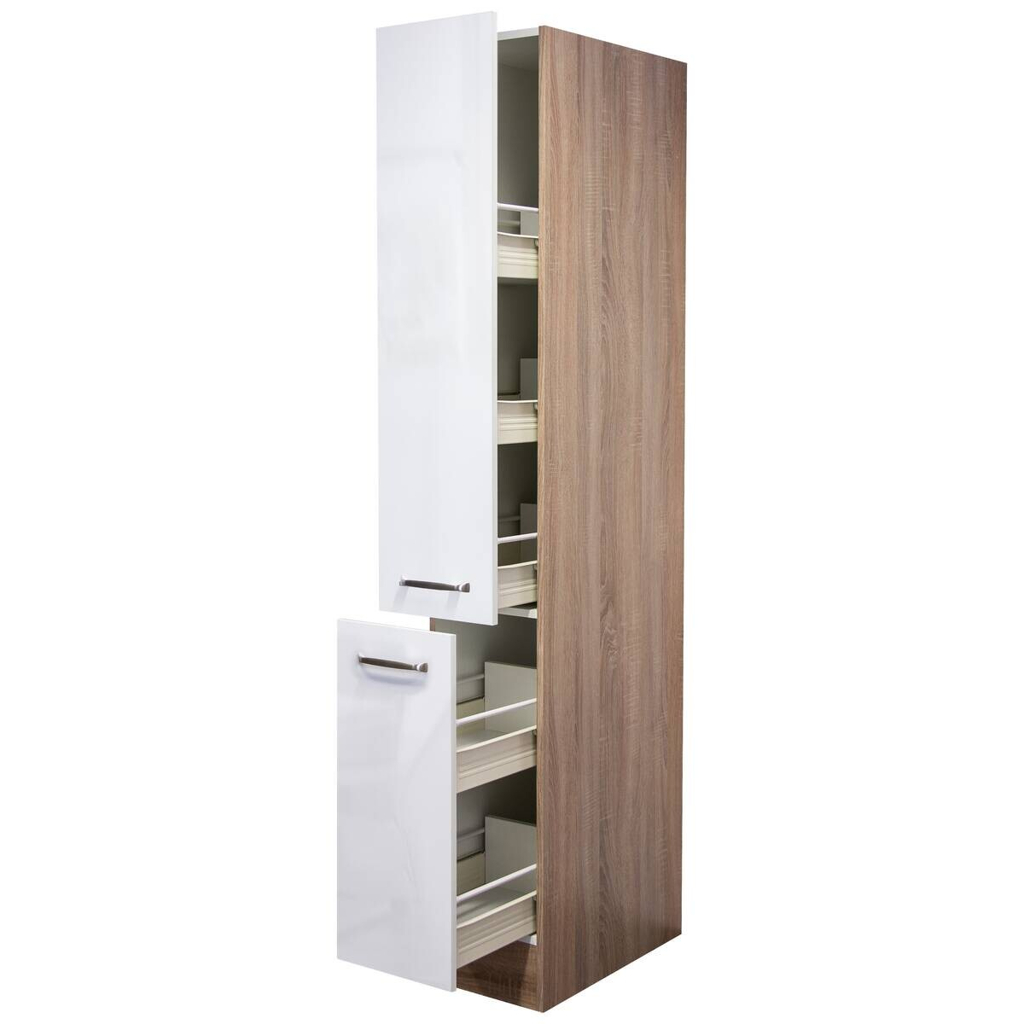 Apothekerschrank Valero weiß Hochglanz B/H/T: ca. 30x200x57 cm