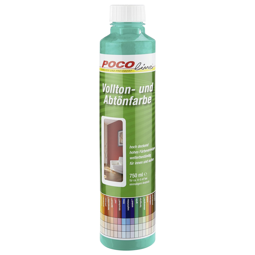 POCOline Vollton- und Abtönfarbe grün ca. 0,75 l