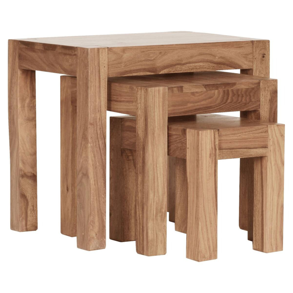 Beistelltisch 3er-Set natur Akazie