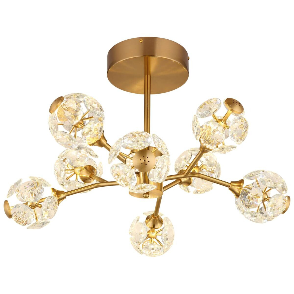 GLOBO Deckenleuchte gold klar Metall H/D: ca. 38x65 cm 1 Brennstellen