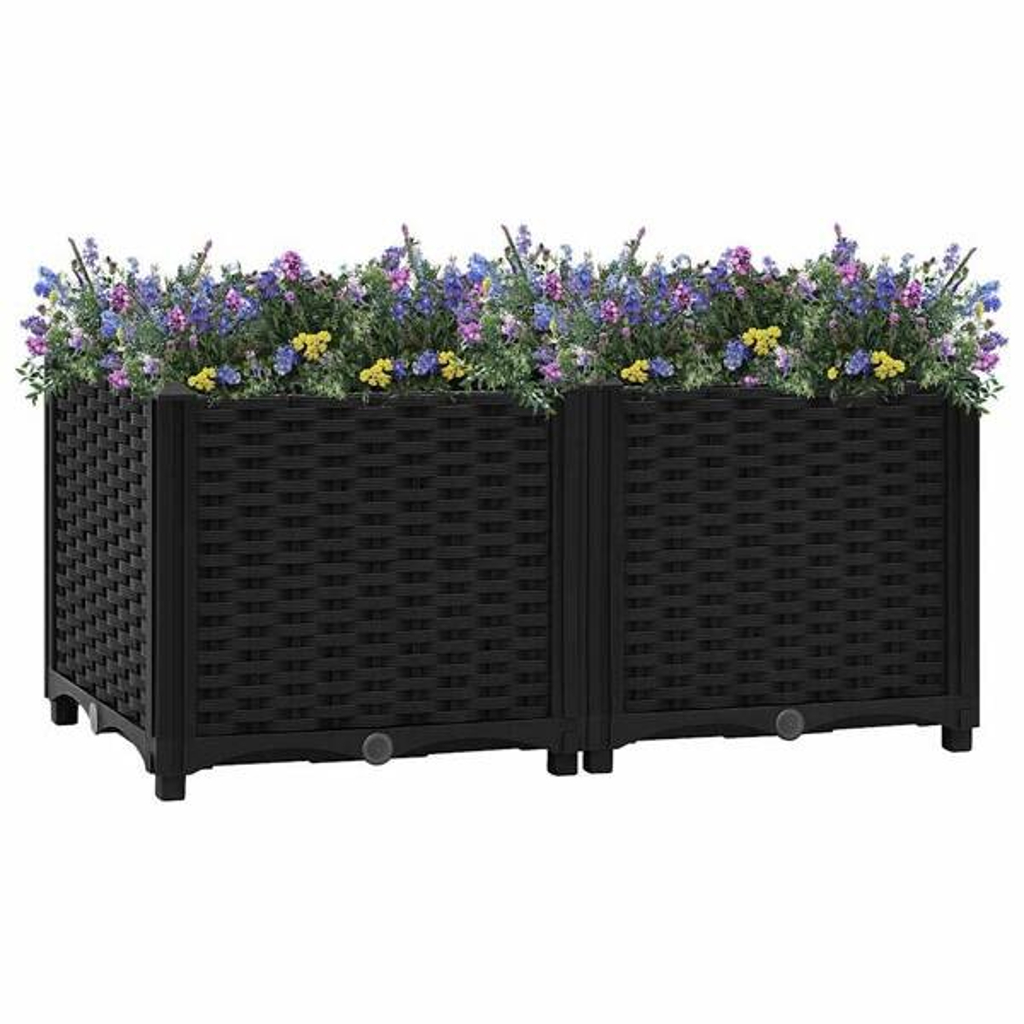 Hochbeet schwarz Polypropylen B/H/L: ca. 40x38x80 cm