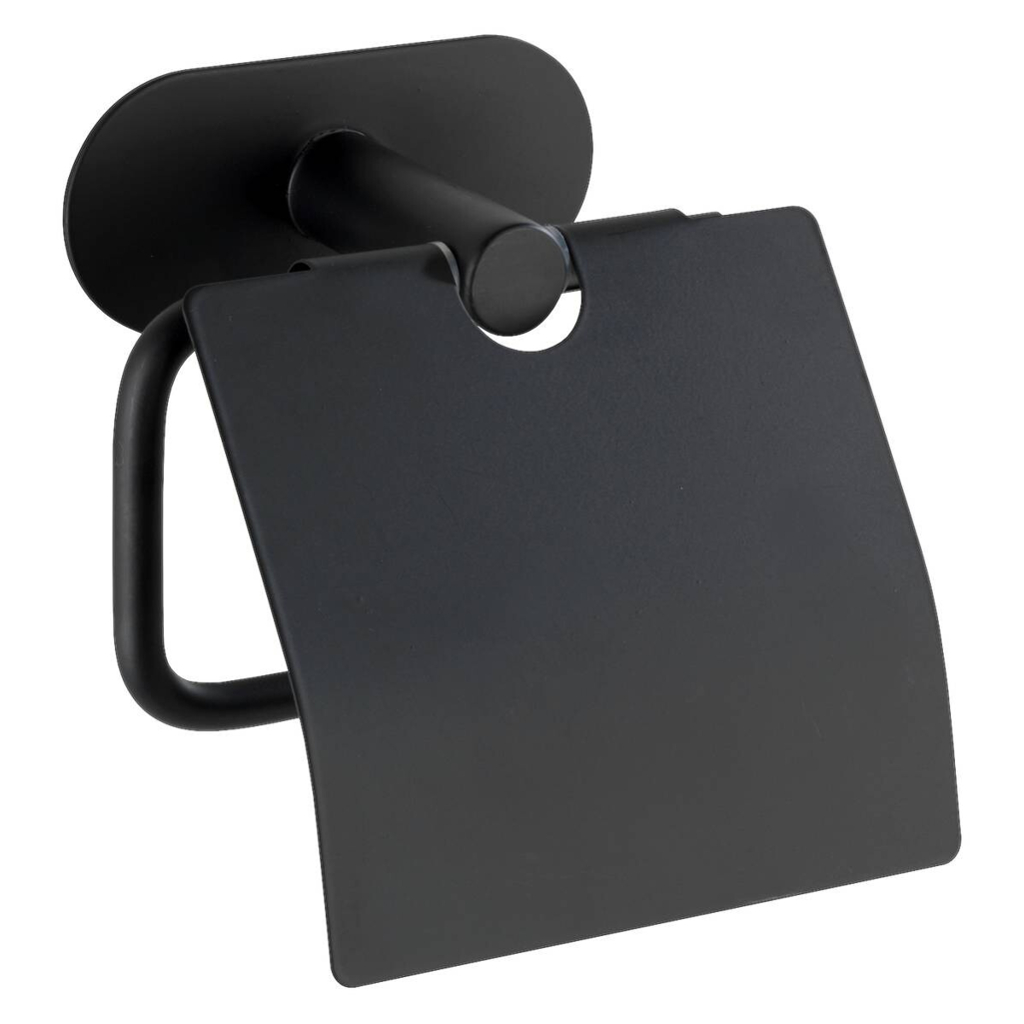 Turbo-Loc Toilettenpapierhalter schwarz Edelstahl B/H/T: ca. 14x12,5x7 cm