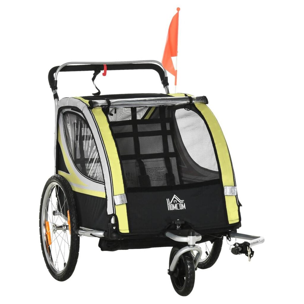 HOMCOM Fahrrad-Zubehör gelb gelb B/H/L: ca. 75x142x101 cm