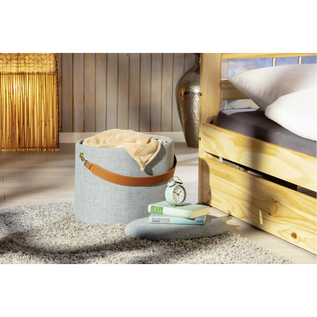 Inter Link Hocker Dilia dunkelgrau MDF B/H/T: ca. 42x36x30 cm