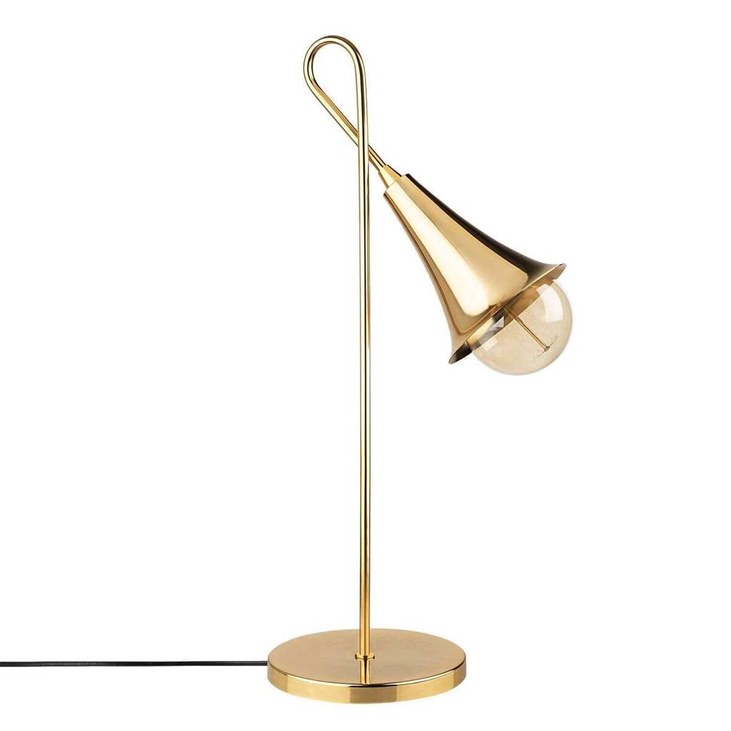 Opviq Tischleuchte gold Eisen B/H/L: ca. 30x57x18 cm E27 1 Brennstellen