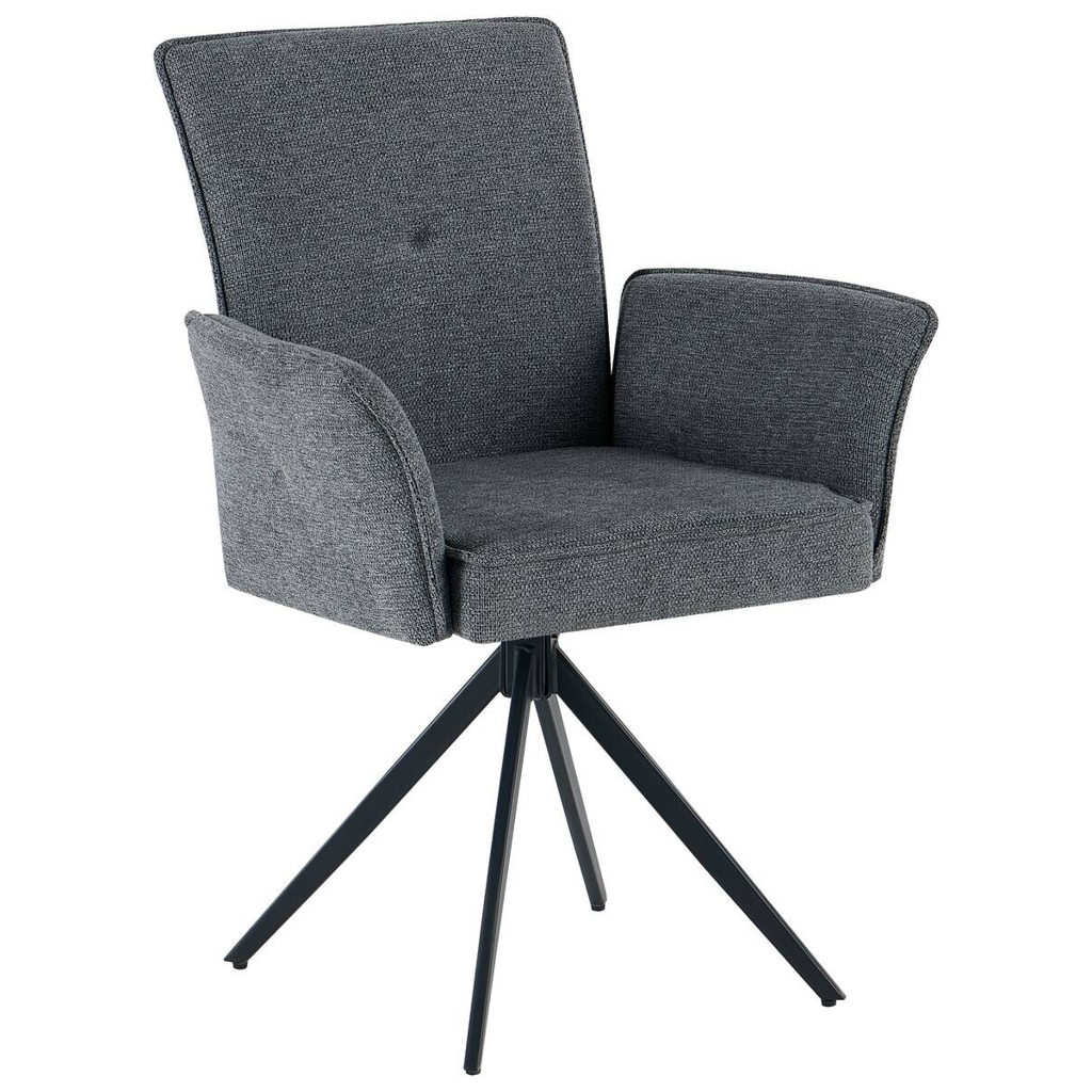 Stuhl Lima grau Webstoff B/H/T: ca. 65x92x65 cm