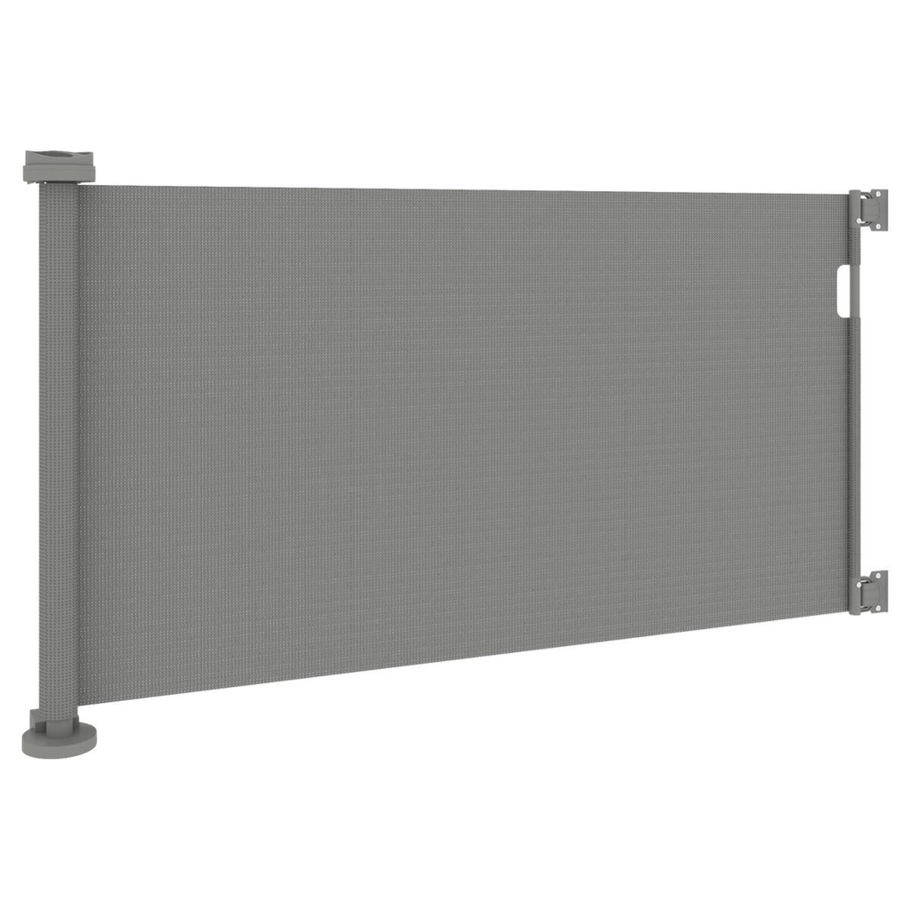 PawHut Türschutzgitter grau Aluminium B/H/L: ca. 10x87x142 cm