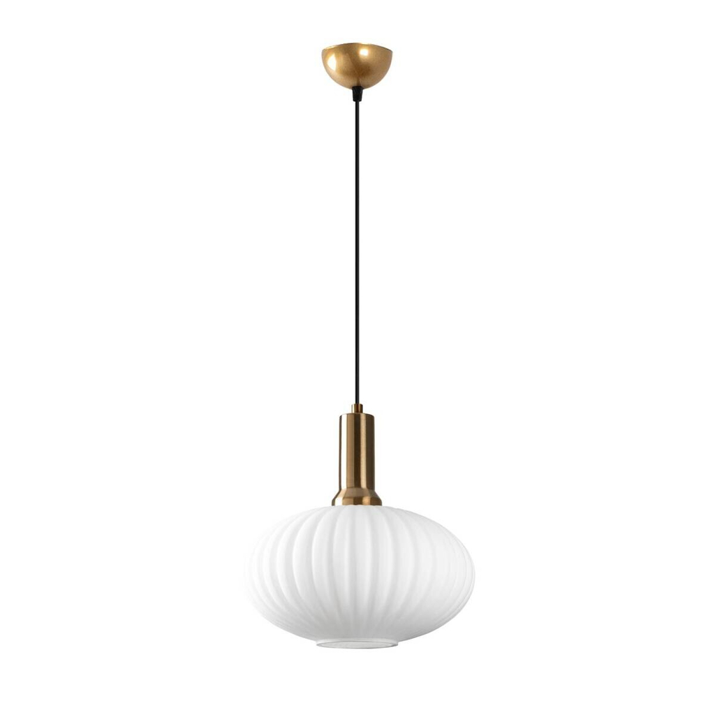 Opviq Pendelleuchte Asker-15181 gold Metall Glas B/H/T/L/D: ca. 30x118x30x30x30 cm E27 1 Brennstellen