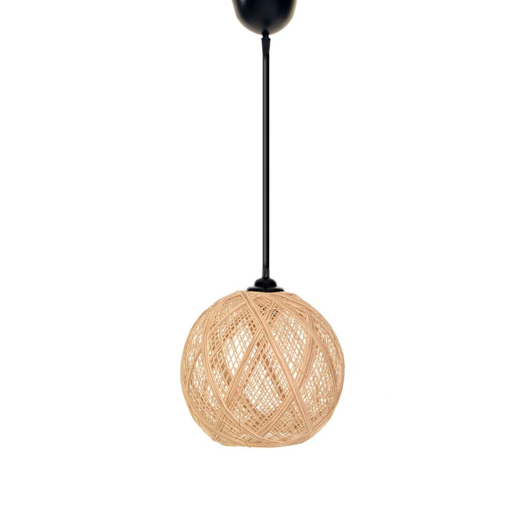 Opviq Pendelleuchte ecru braun B/H/T/L: ca. 22x55x24x22 cm E27 1 Brennstellen