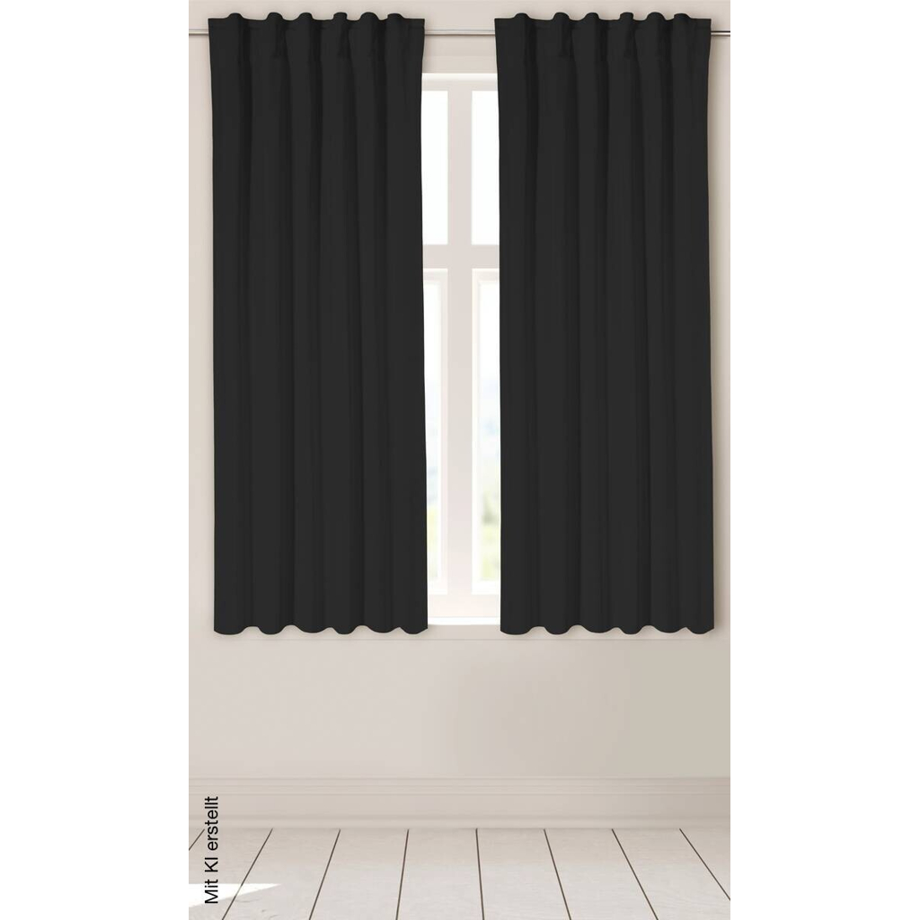 Thermovorhang Kiruna schwarz B/L: ca. 140x175 cm