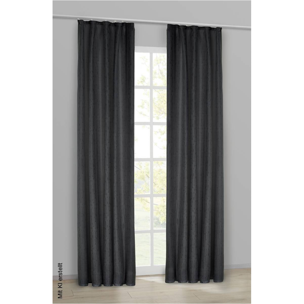 silver edition Dekovorhang Tessin schwarz B/L: ca. 140x245 cm