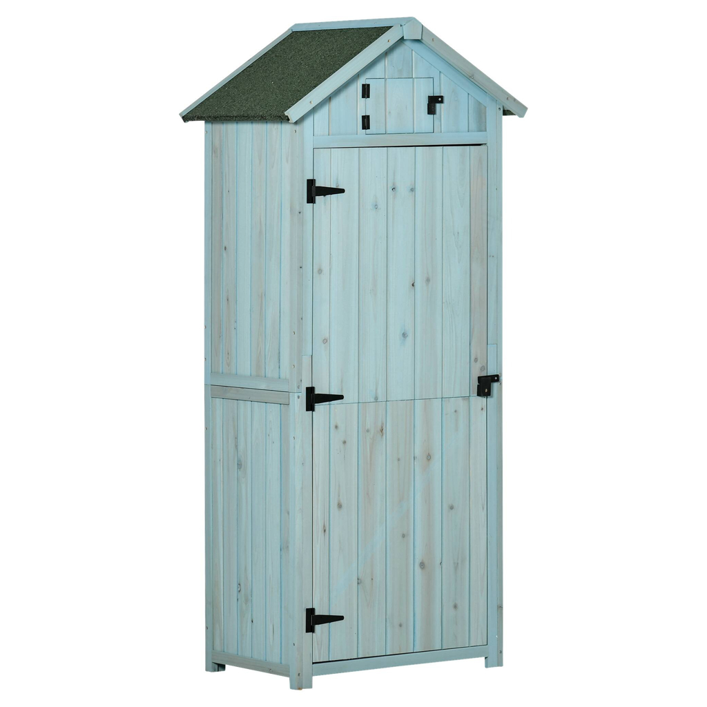 Outsunny Gartenhaus hellblau B/H/L: ca. 54x179x77 cm