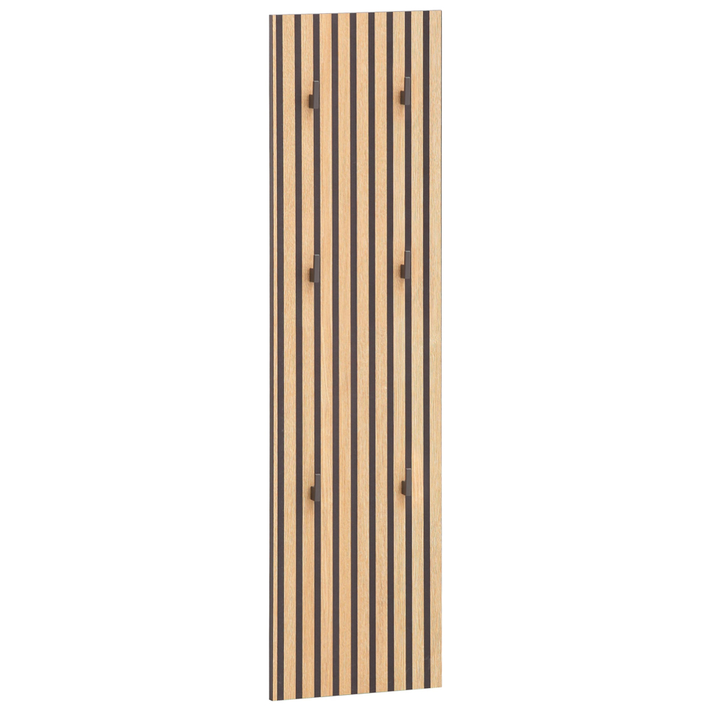 Garderobenpaneel Katta Eiche hell Nachbildung anthrazit B/H/T: ca. 24,5x109x2,6 cm