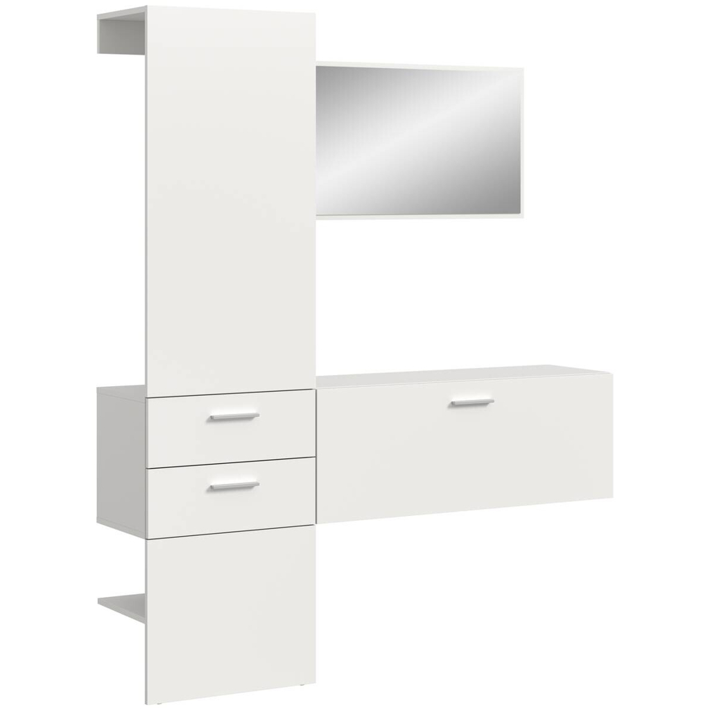 Garderobe VAGA weiß B/H/T: ca. 156x190x36 cm