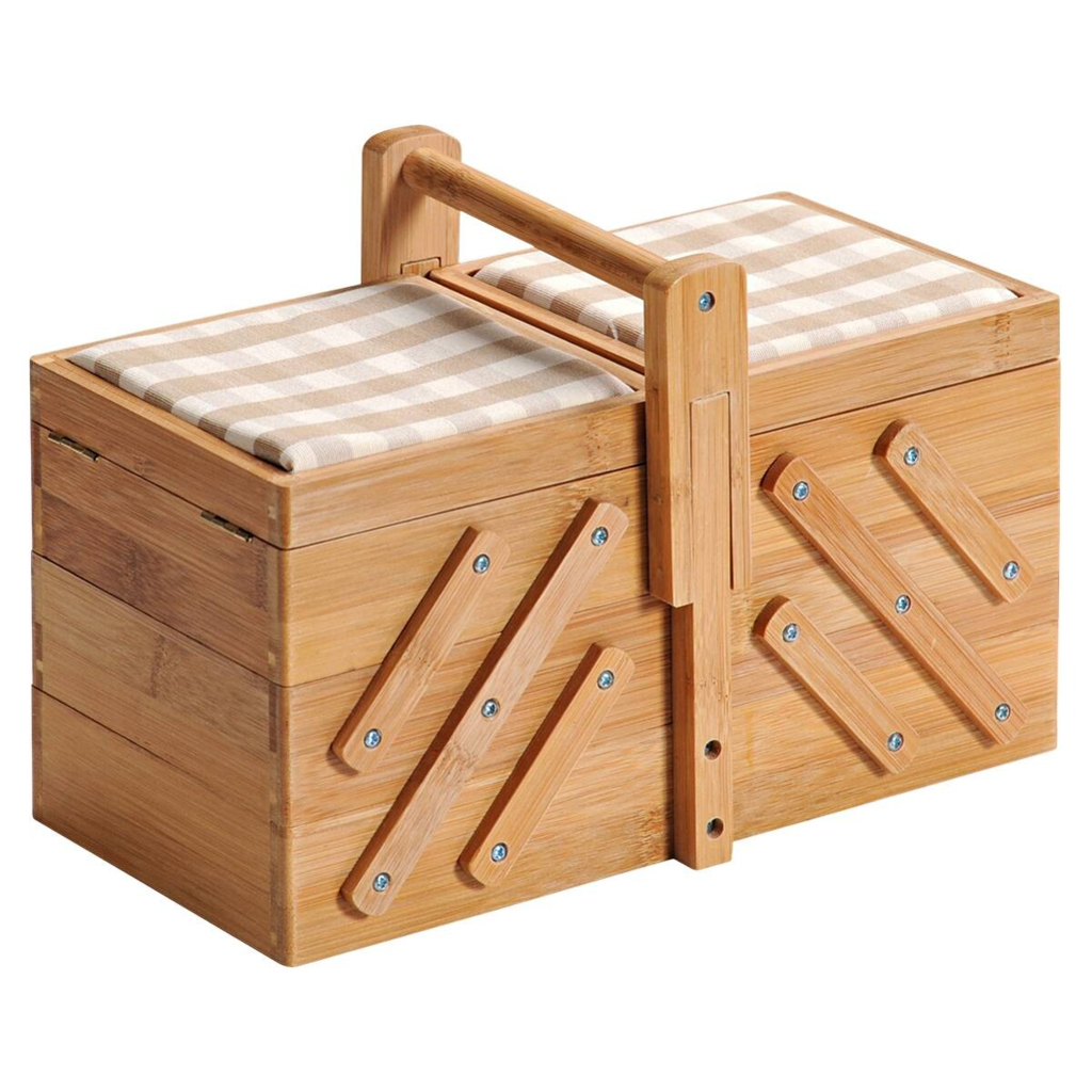 Kesper Nähkästchen braun Bambus B/H/T: ca. 29x19x16,5 cm