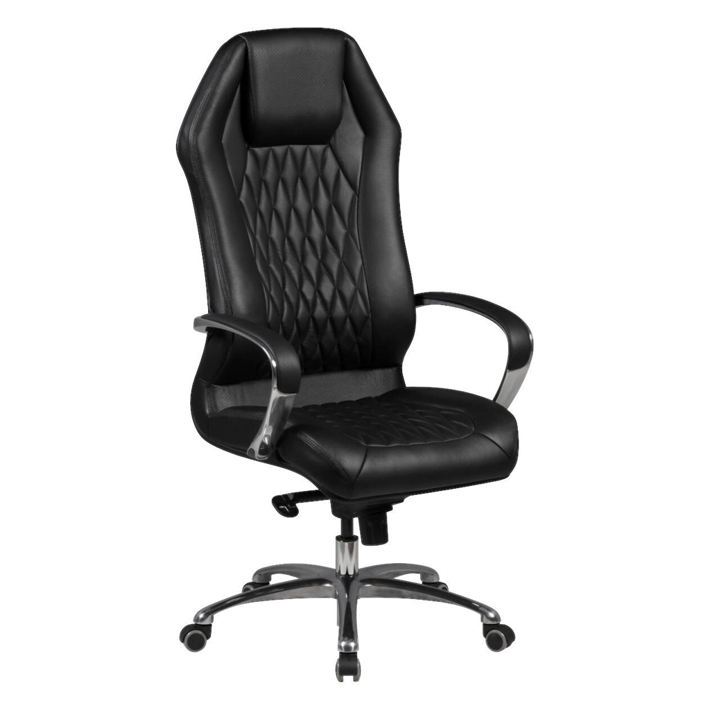 Drehstuhl schwarz Leder