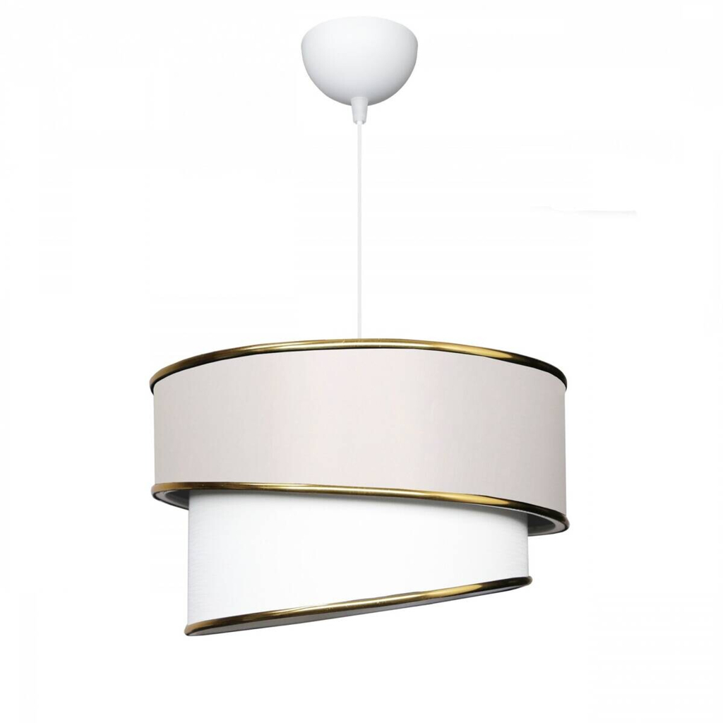 Opviq Pendelleuchte creme PVC Stoff B/H/T/L/D: ca. 30x70x30x30x30 cm E27 1 Brennstellen