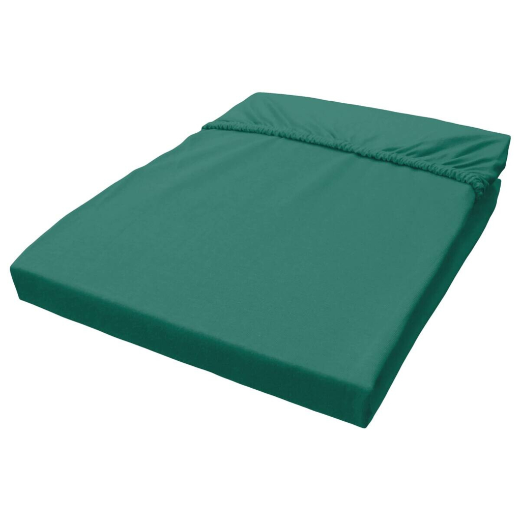 Jersey Spannbetttuch petrol Baumwolle B/H/L: ca. 100x28x200 cm