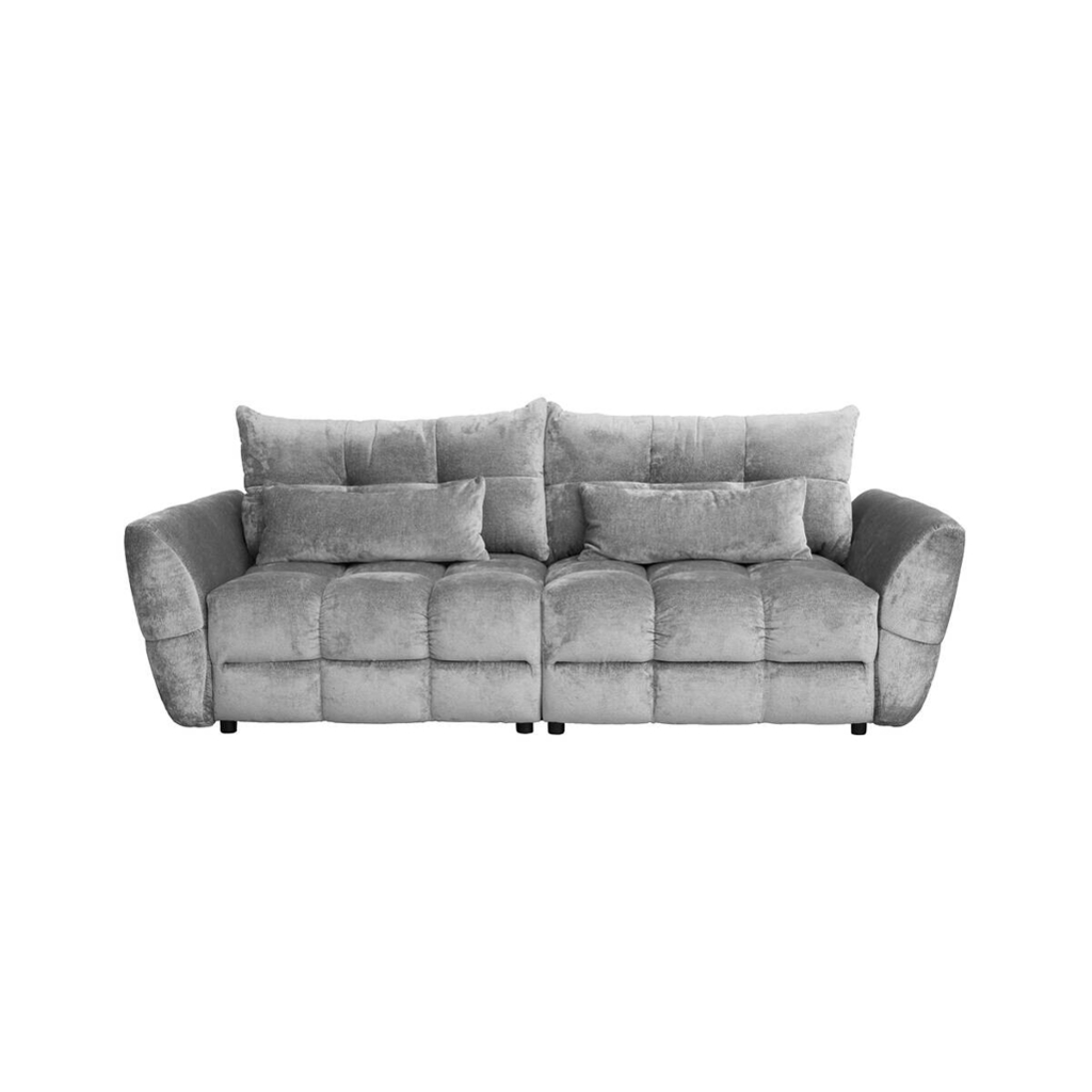 Big Sofa Moma hellgrau Microfaser B/H/T: ca. 250x97x120 cm