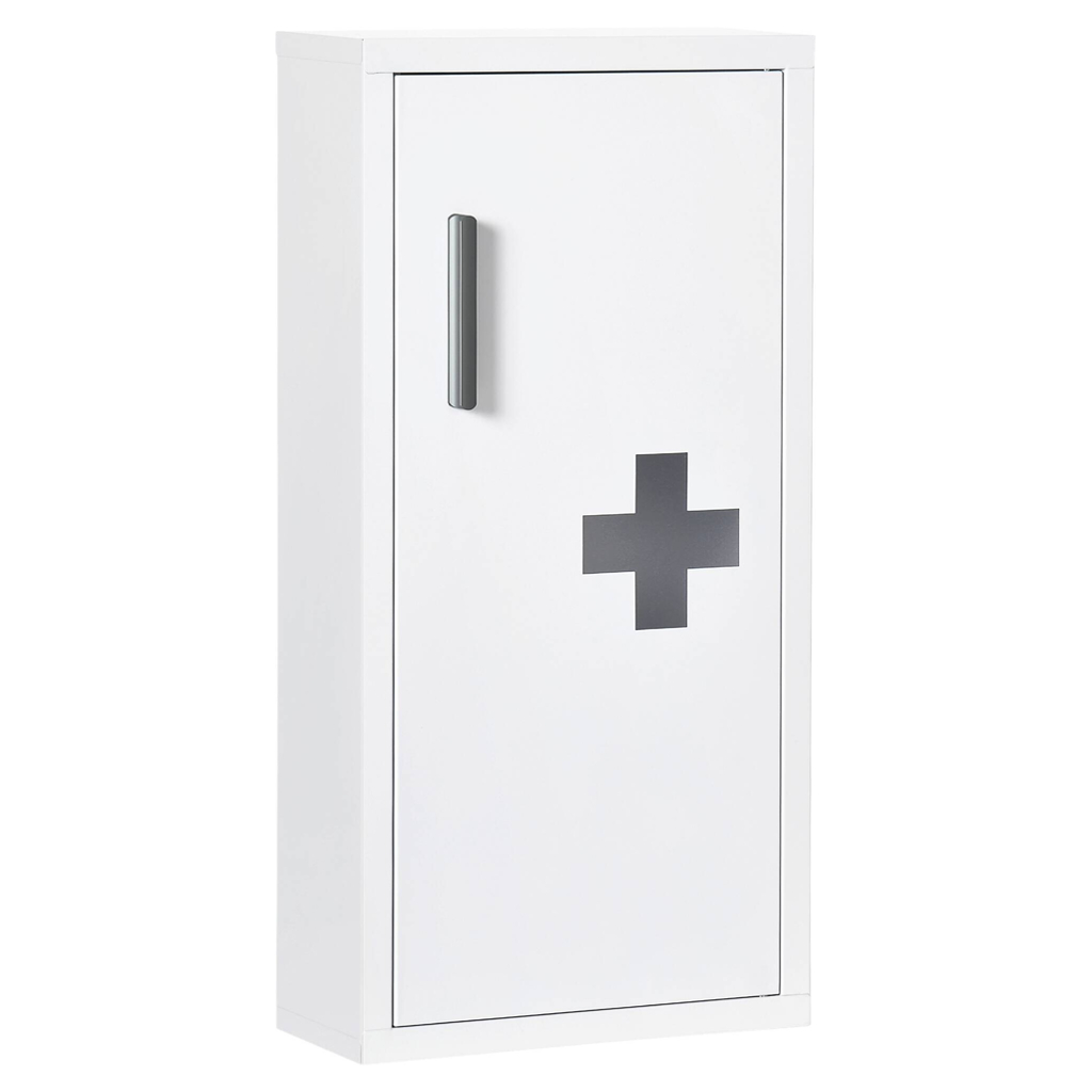 Medizinschrank weiß Edelstahl B/H/L: ca. 12x30x60 cm