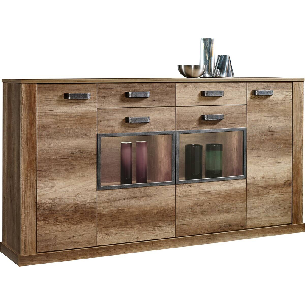 Highboard Aalborg Oak Monument Nachbildung Spanplatte B/H/T: ca. 212x112x40 cm
