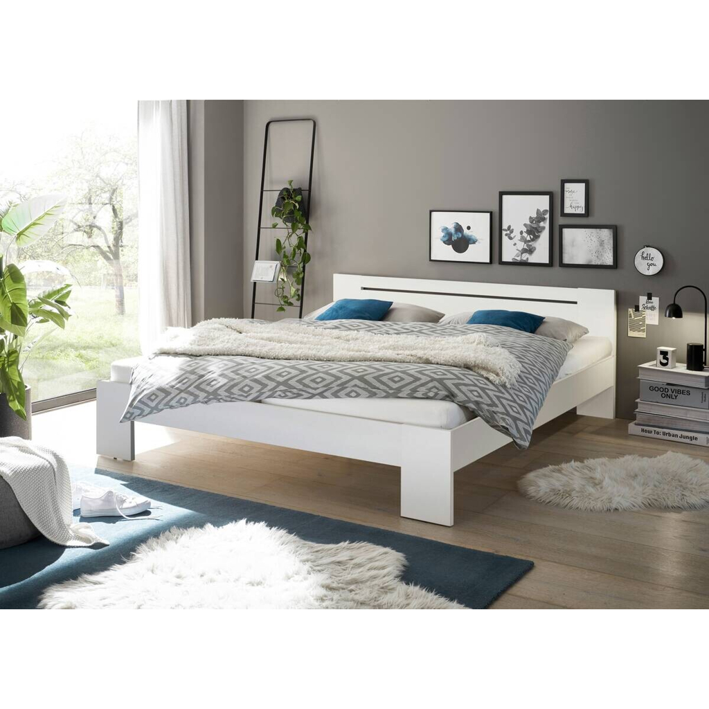 Futonbett Cannes weiß Liegefläche B/L: ca. 180x200 cm