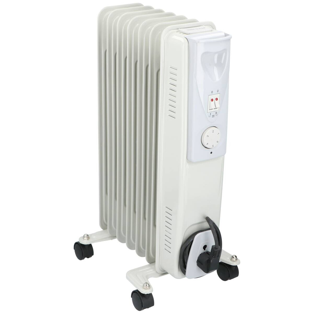 Ölradiator weiß Metall B/H/L: ca. 23,5x55x33 cm ca. 1500 W