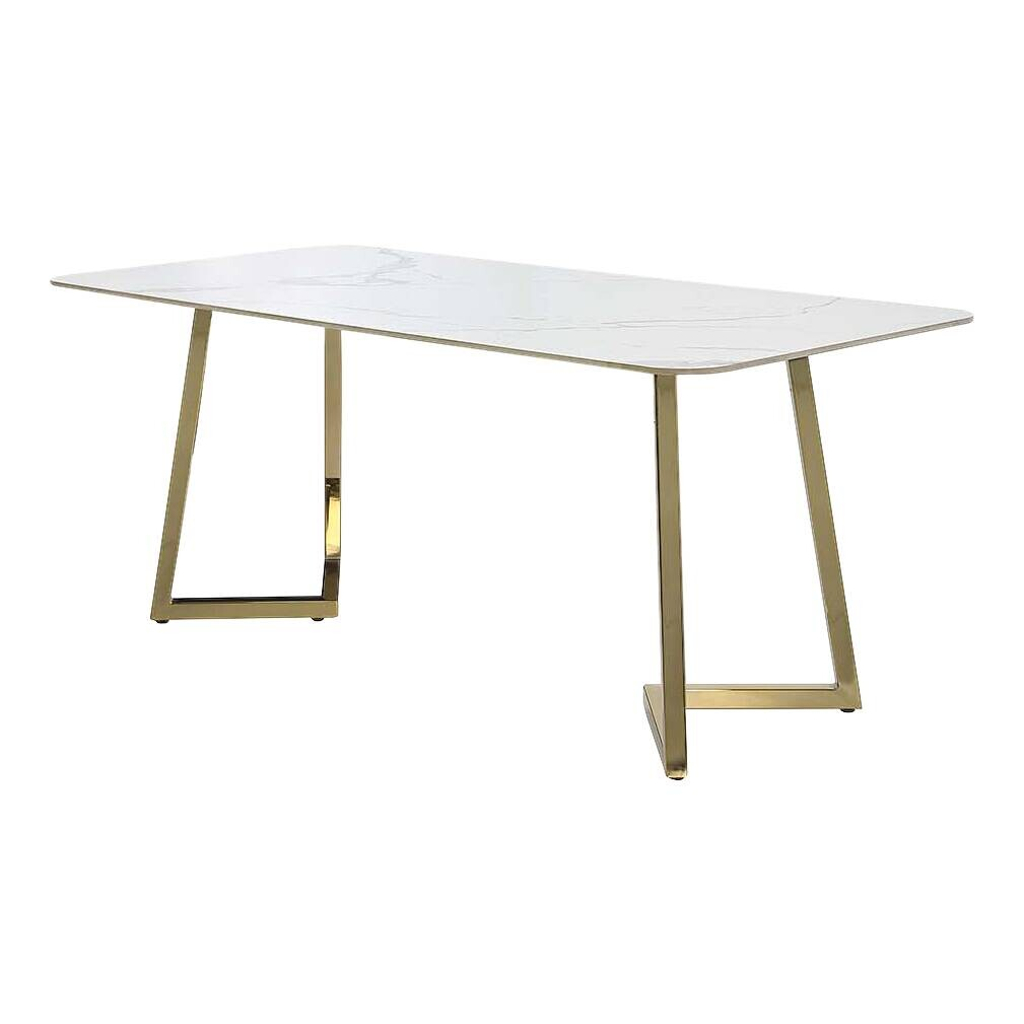 Esstisch  weiß Keramik Optik B/H/T: ca. 180x76,5x90 cm